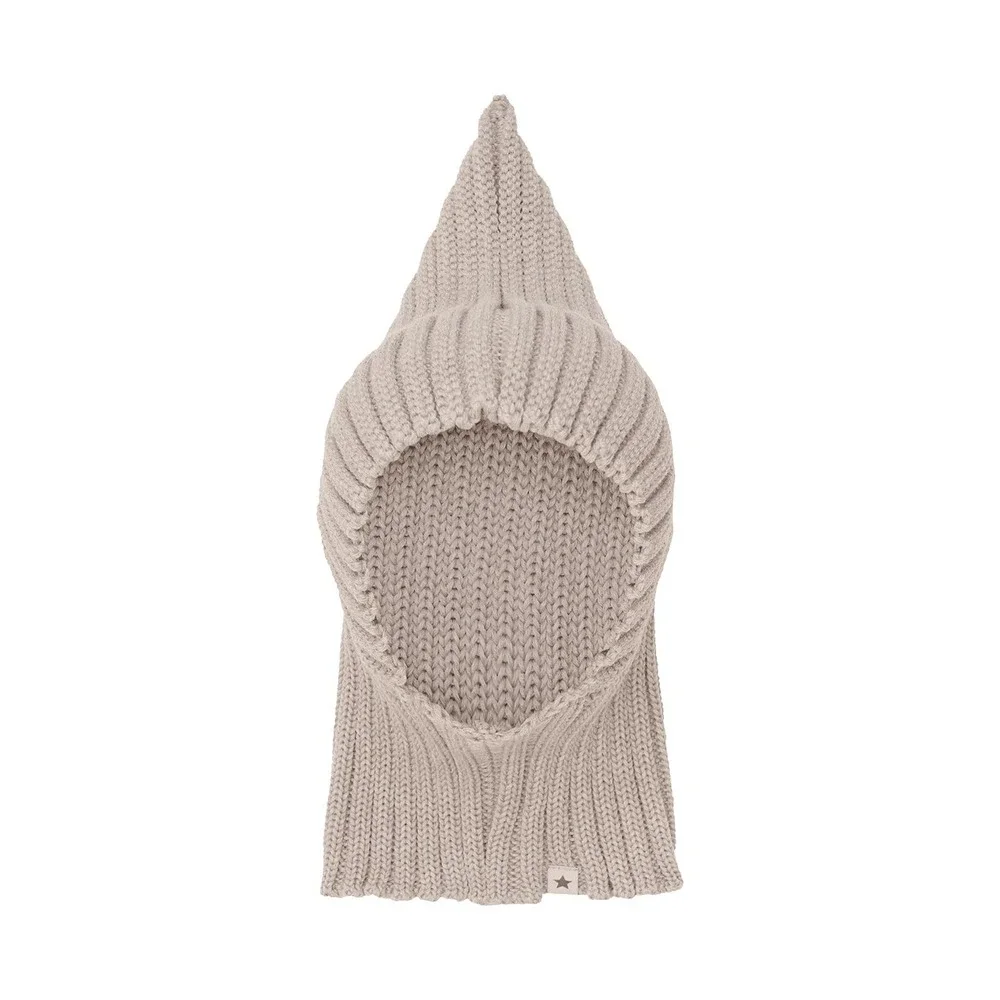 Huttelihut Kids Wool Balaclava Beige Pointed Hood Hat Size 52 2-4Y 460532